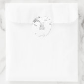 Floral Sketch wordt goed Ronde Sticker (Tas)