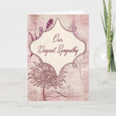 Floral Sketches — Blush Sympathy Card Kaart (Voorkant)