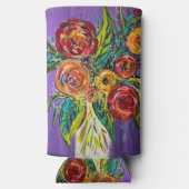 Floral skinny koelbox seltzer blikjeskoeler (Achterkant)