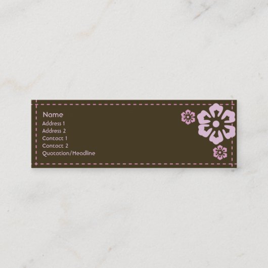 Floral - Skinny Mini Visitekaartje (Voorkant)