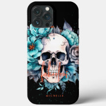 Floral Skull Adult Faboolous Halloween Hoesje-mat
