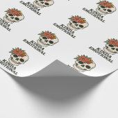 Floral Skull Aesthetic with Soft Emotional Touch Cadeaupapier (Hoek)