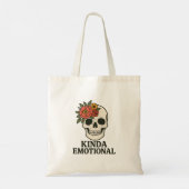 Floral Skull Aesthetic with Soft Emotional Touch Tote Bag (Achterkant)