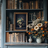 Floral Skull Art -  Stijlvol Poster