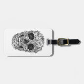 Floral Skull Bagagelabel (Voorkant horizontaal)