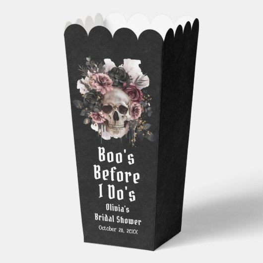 Floral Skull Boo's voor het Vrijgezellenfeest van  Bedankdoosjes (Voorkant)