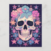 Floral Skull Briefkaart (Voorkant)