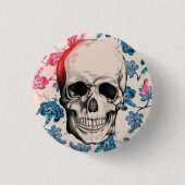 Floral Skull Button (Voorkant)