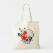 Floral Skull Canvas tas (Achterkant)