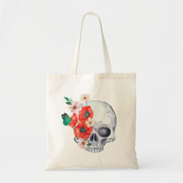 Floral Skull Canvas tas