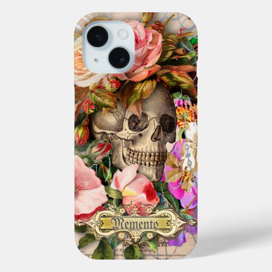  Floral Skull Case-Mate iPhone Case (Achterkant)