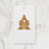 Floral Skull Design | Gotisch rood zwart kunstpatr Cadeaulabels (Achterkant)