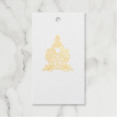 Floral Skull Design | Gotisch rood zwart kunstpatr Cadeaulabels (Voorkant)