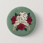 Floral Skull Dia de los Muertos | Button (Voorkant)