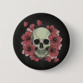 Floral Skull Dia de los Muertos | Button (Voorkant)