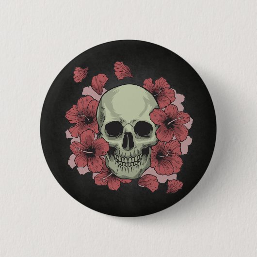 Floral Skull Dia de los Muertos | Button (Voorkant)