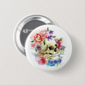 Floral Skull Dia de los Muertos | Button (Voorkant /achterkant)