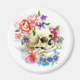Floral Skull Dia de los Muertos | Magneet
