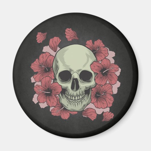 Floral Skull Dia de los Muertos | Magneet (Voorkant)
