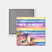 Floral Skull Dia de los Muertos | Magneet (Voorkant / Achterkant)