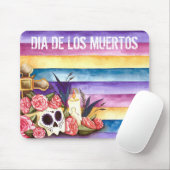 Floral Skull Dia de los Muertos | Mousepad Muismat (Met muis)