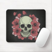 Floral Skull Dia de los Muertos | Mousepad Muismat (Met muis)