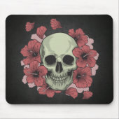 Floral Skull Dia de los Muertos | Mousepad Muismat (Voorkant)