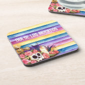 Floral Skull Dia de los Muertos | ONDERZETTER (Linkerzijde)