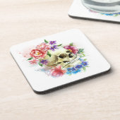 Floral Skull Dia de los Muertos | ONDERZETTER (Linkerzijde)