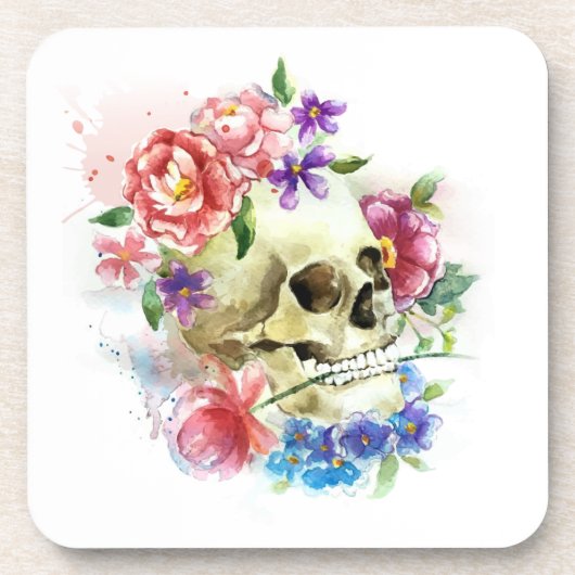 Floral Skull Dia de los Muertos | ONDERZETTER (Voorkant)