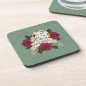 Floral Skull Dia de los Muertos | ONDERZETTER (Linkerzijde)