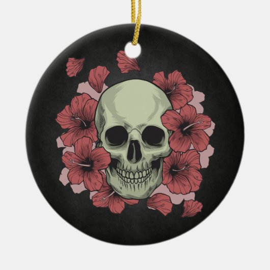 Floral Skull Dia de los Muertos | ORNAMENT (Voorkant)