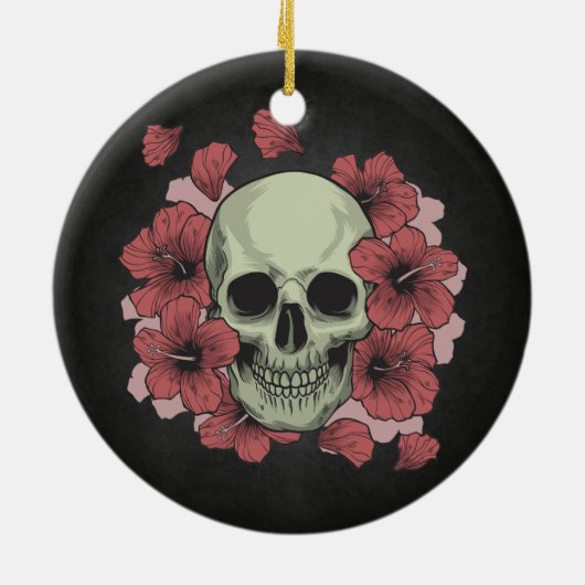 Floral Skull Dia de los Muertos | ORNAMENT (Achterkant)