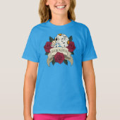 Floral Skull Dia de los Muertos Ringer Shirt (Voorkant)