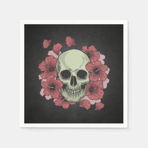 Floral Skull Dia de los Muertos Servet