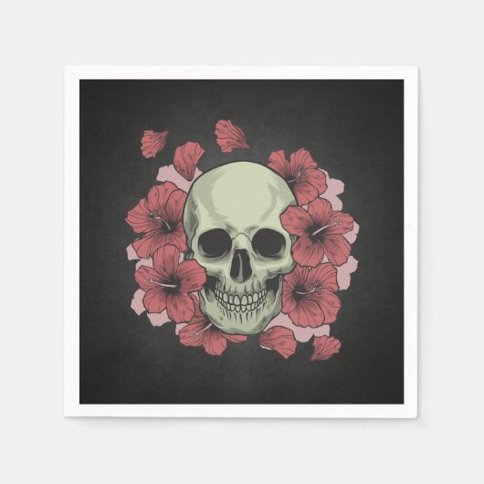 Floral Skull Dia de los Muertos | Servet (Voorkant)
