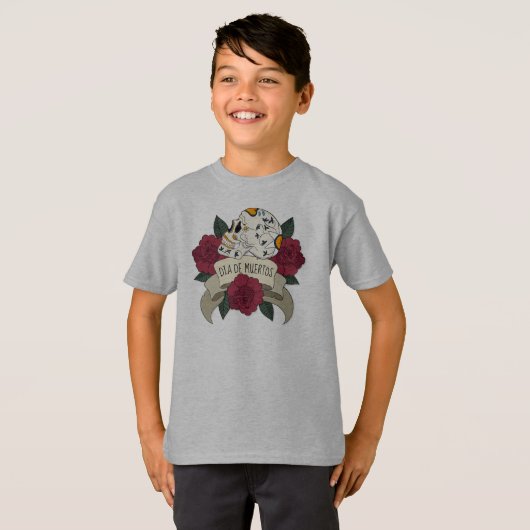 Floral Skull Dia de los Muertos | SHIRT (Voorkant volledig)