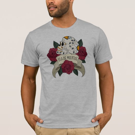 Floral Skull Dia de los Muertos | SHIRT (Voorkant)