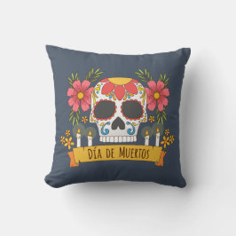 Floral Skull Dia de los Muertos | Sierkussens Kussen