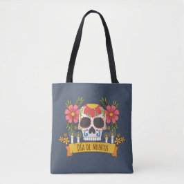 Floral Skull Dia de los Muertos | Tote bag