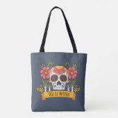 Floral Skull Dia de los Muertos | Tote bag (Achterkant)