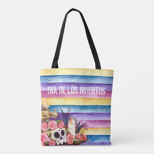 Floral Skull Dia de los Muertos | Tote bag (Achterkant)