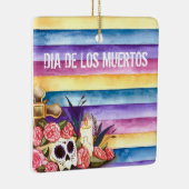 Floral Skull Dia de los Muertos | Versiering Keramisch Ornament (Rechts)