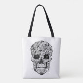 Floral Skull Doodle 2 Tote Bag (Achterkant)