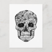 Floral Skull Doodle Briefkaart (Voorkant)