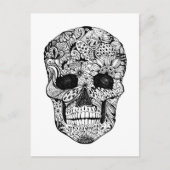 Floral Skull Doodle Briefkaart (Voorkant)