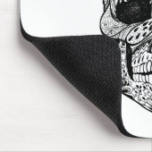 Floral Skull Doodle Muismat (Hoek)