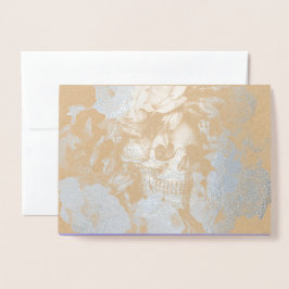 Floral Skull Folie Kaarten