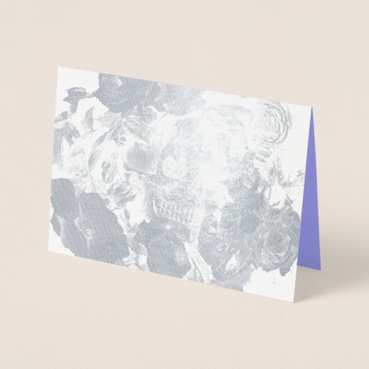  Floral Skull Folie Kaarten (Voorkant)