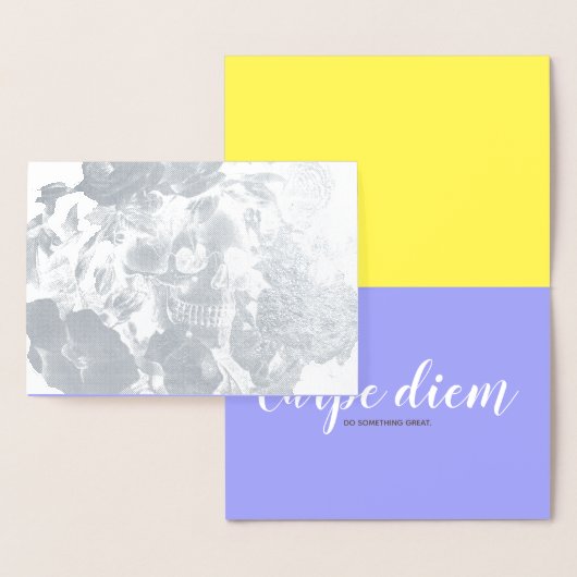  Floral Skull Folie Kaarten (Display)